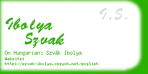 ibolya szvak business card